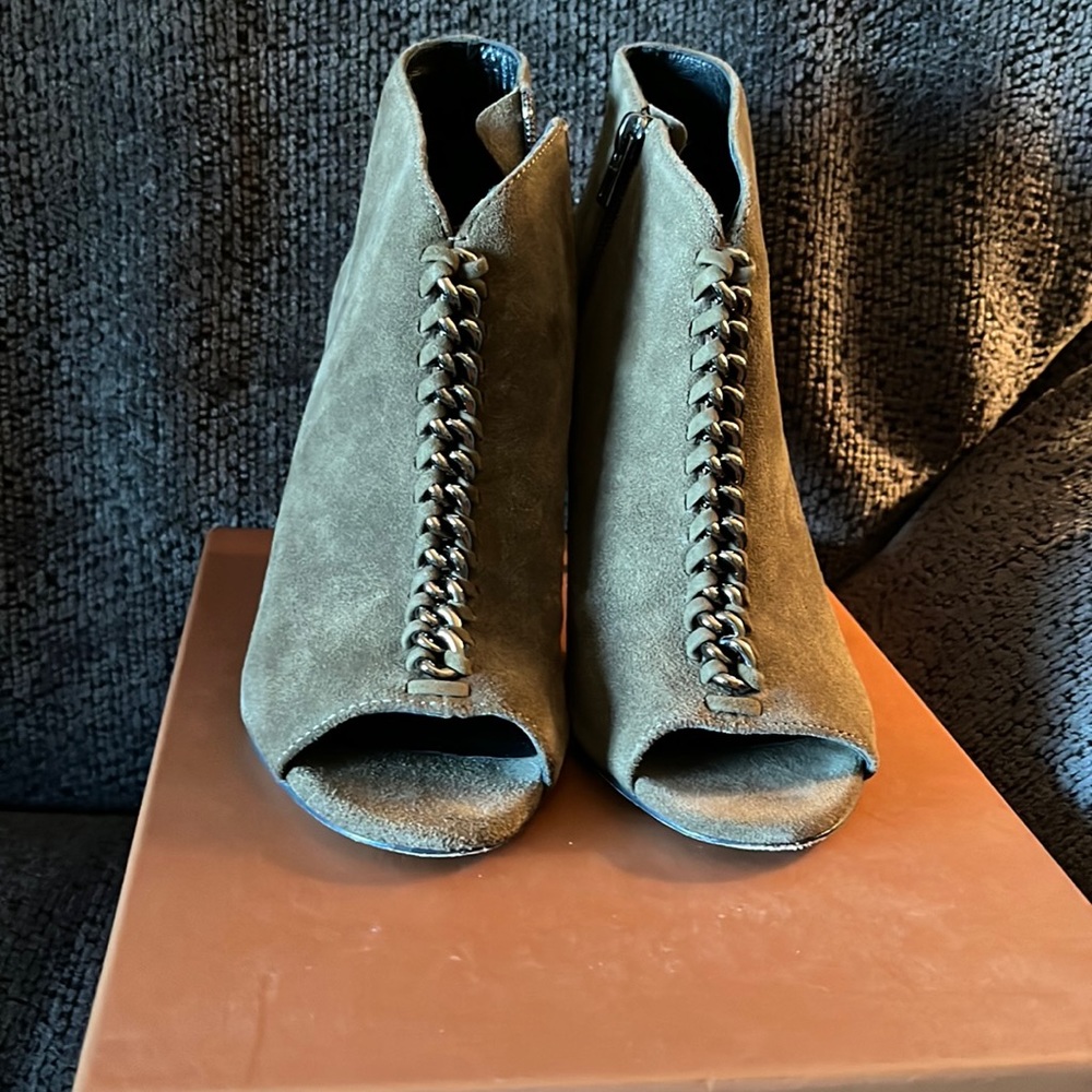 Coach Olive Open Toe Booties- worn 2 times